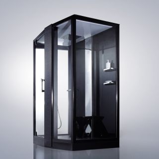 Душевая кабина Orans SR-89102RS 89102RBLH 150x100 см профиль чёрный стекло прозрачное